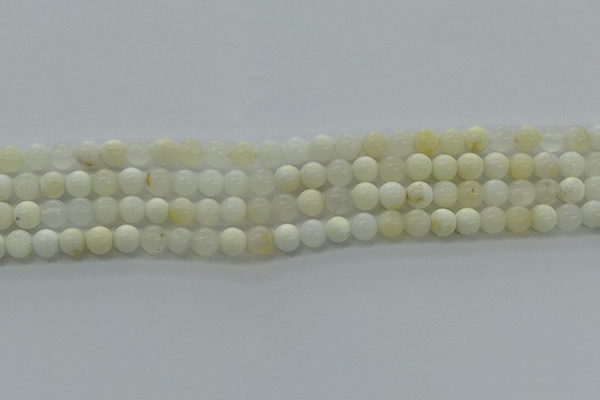 COP921 15.5 inches 6mm round white opal gemstone beads