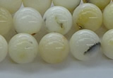 COP924 15.5 inches 12mm round white opal gemstone beads