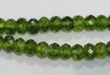 COQ100 15.5 inches 5*8mm faceted rondelle dyed olive quartz beads