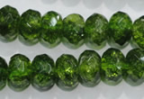 COQ102 15.5 inches 10*14mm faceted rondelle dyed olive quartz beads