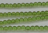 COQ201 15.5 inches 3mm - 4mm round natural olive quartz beads