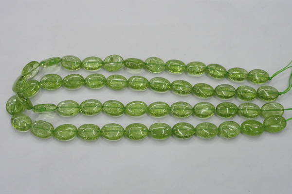 COQ24 16 inches 12*16mm oval dyed olive quartz beads wholesale