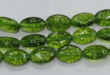 COQ35 15.5 inches 8*12mm oval dyed olive quartz beads wholesale