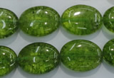 COQ37 15.5 inches 15*20mm oval dyed olive quartz beads wholesale
