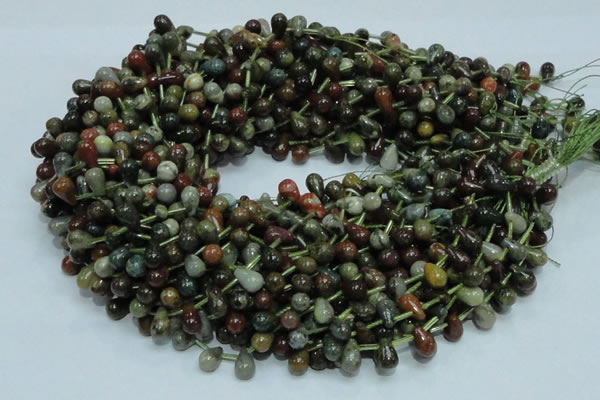 COS02 15.5 inches 6*10mm teardrop ocean stone beads wholesale