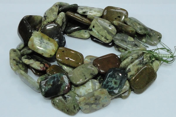 COS10 15.5 inches 25*35mm rectangle ocean stone beads wholesale