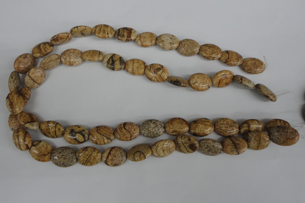 COV105 15.5 inches 12*16mm oval picture jasper beads wholesale
