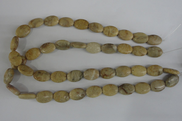 COV132 15.5 inches 13*18mm oval chrysanthemum agate beads wholesale