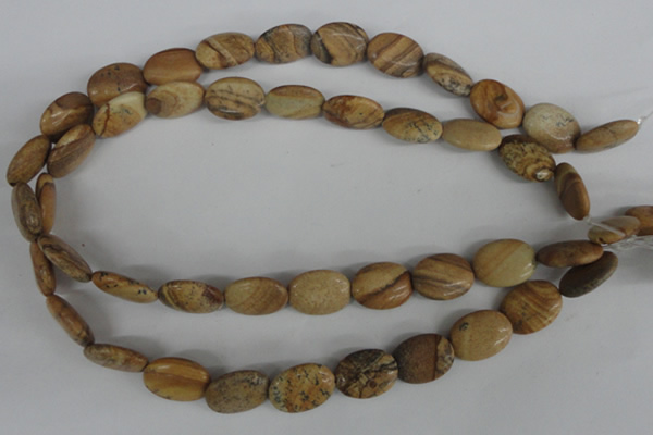 COV139 15.5 inches 13*18mm oval picture jasper beads wholesale