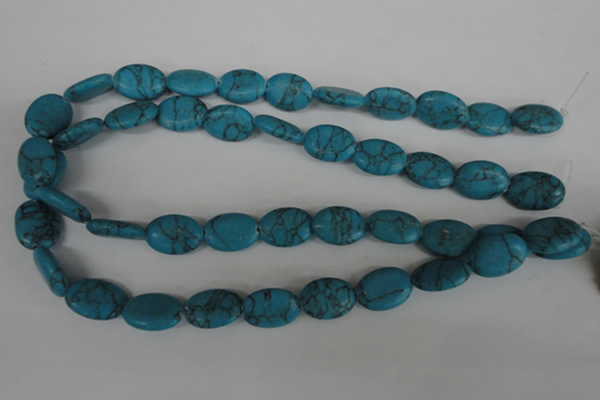 COV140 15.5 inches 12*17mm oval synthetic turquoise beads wholesale
