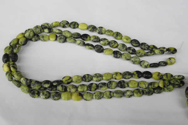 COV22 15.5 inches 8*10mm oval yellow turquoise beads wholesale