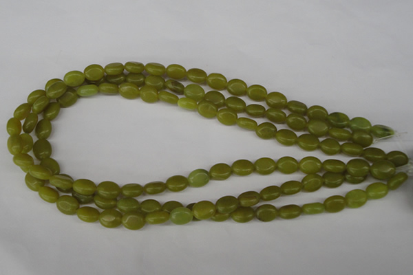 COV28 15.5 inches 8*10mm oval Korean jade gemstone beads wholesale
