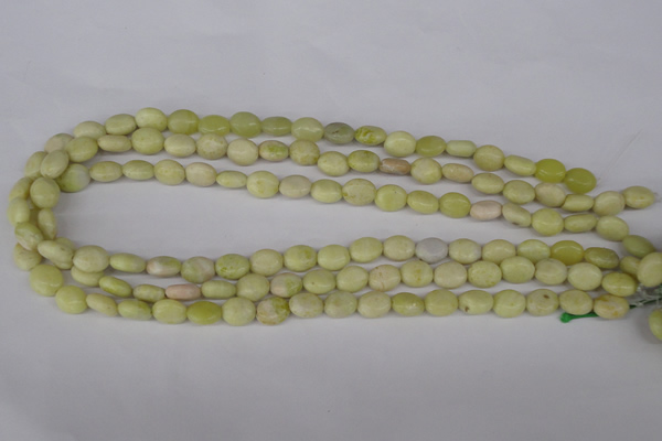 COV29 15.5 inches 8*10mm oval lemon jade gemstone beads wholesale