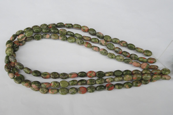COV38 15.5 inches 8*10mm oval unakite gemstone beads wholesale