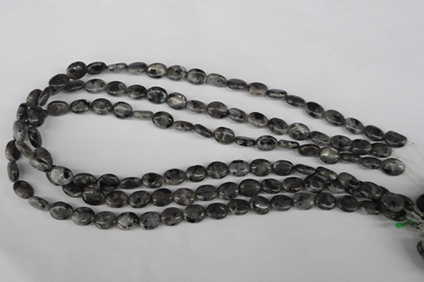 COV46 15.5 inches 8*10mm oval black labradorite beads wholesale