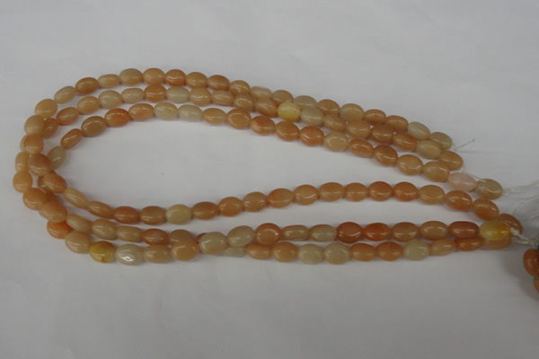 COV47 15.5 inches 8*10mm oval pink aventurine beads wholesale