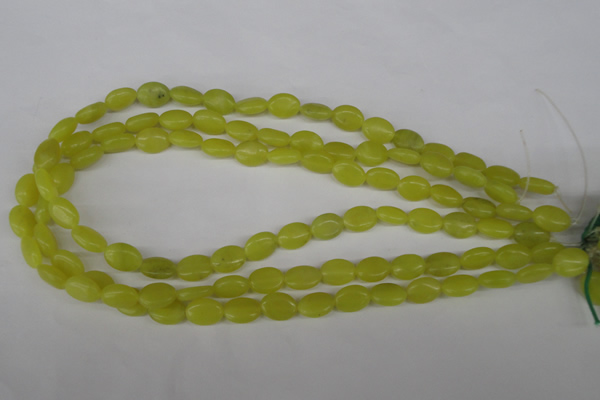 COV54 15.5 inches 8*12mm oval lemon jade gemstone beads wholesale