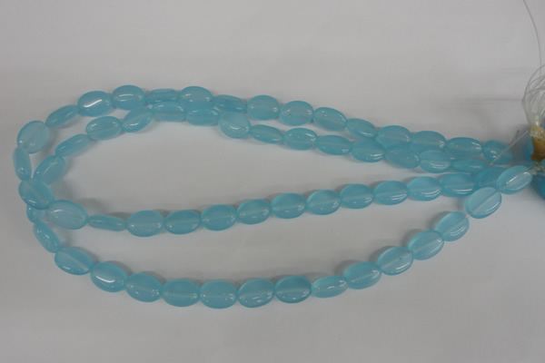 COV62 15.5 inches 10*14mm oval candy jade beads wholesale
