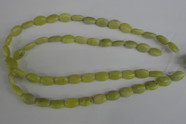 COV70 15.5 inches 10*14mm oval lemon jade beads wholesale