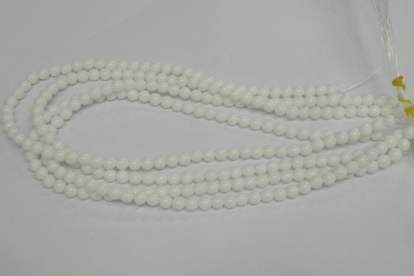 CPB02 15.5 inches 6mm round white porcelain beads wholesale