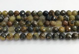 CPB1077 15.5 inches 8mm faceted round natural pietersite beads
