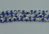CPB543 15.5 inches 10mm round Painted porcelain beads