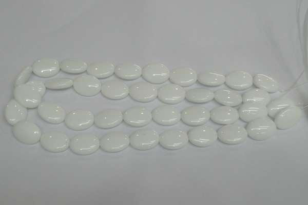 CPB87 15.5 inches 13*18mm oval white porcelain beads wholesale