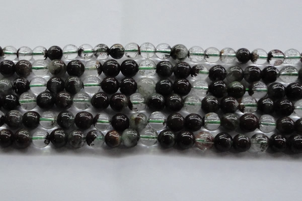 CPC03 15.5 inches 8mm round green phantom quartz beads wholesale