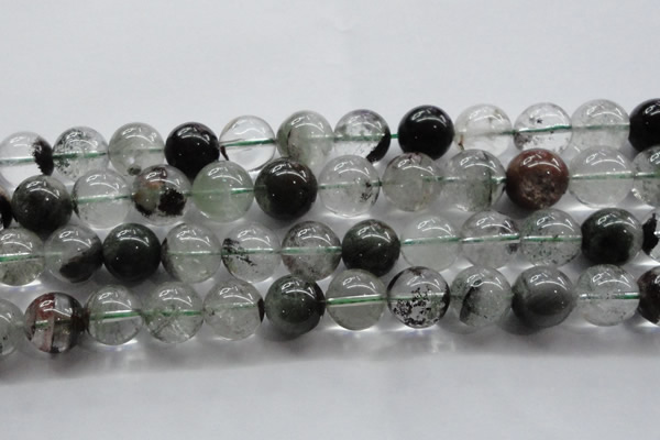 CPC06 15.5 inches 14mm round green phantom quartz beads wholesale