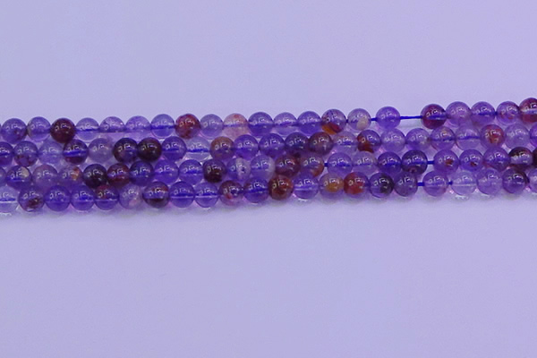 CPC601 15.5 inches 6mm round purple phantom quartz beads