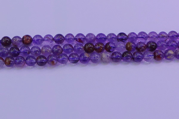 CPC602 15.5 inches 8mm round purple phantom quartz beads