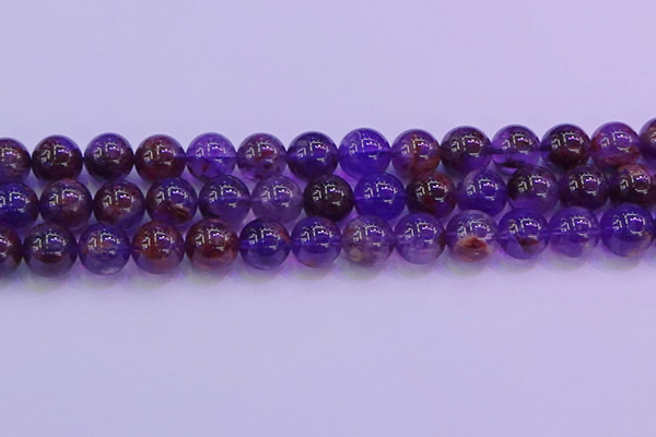 CPC604 15.5 inches 12mm round purple phantom quartz beads