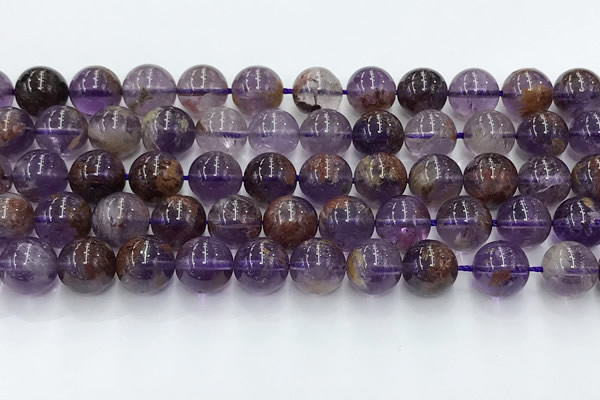 CPC667 15.5 inches 10mm round purple phantom quartz beads wholesale