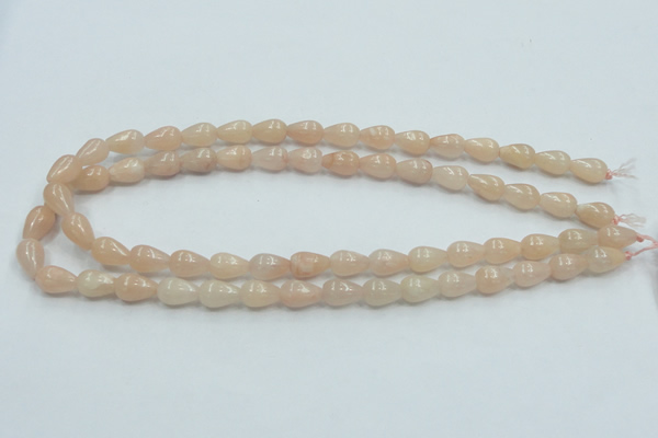 CPI01 15.5 inches 8*12mm teardrop pink aventurine jade beads