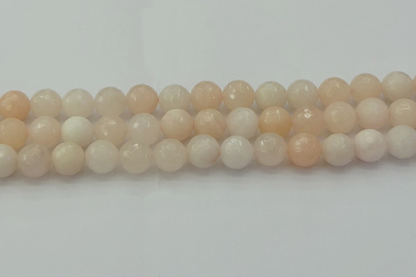 CPI214 15.5 inches 12mm faceted round pink aventurine jade beads