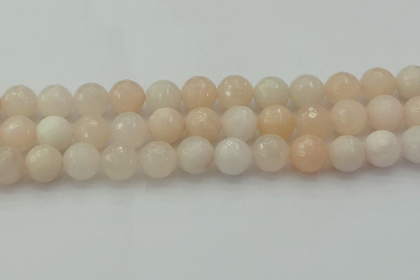 CPI215 15.5 inches 14mm faceted round pink aventurine jade beads