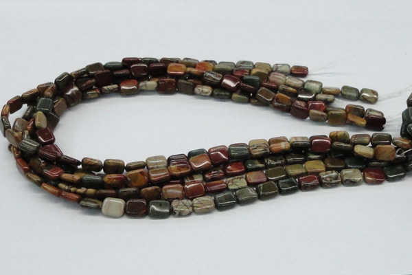 CPJ08 15.5 inches 8*10mm rectangle picasso jasper beads wholesale