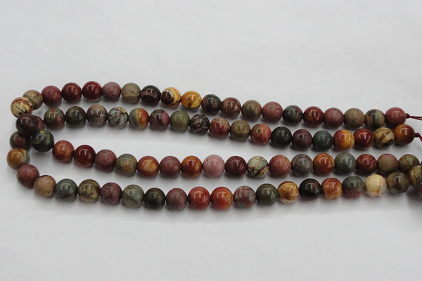 CPJ102 15.5 inches 8mm round picasso jasper gemstone beads wholesale
