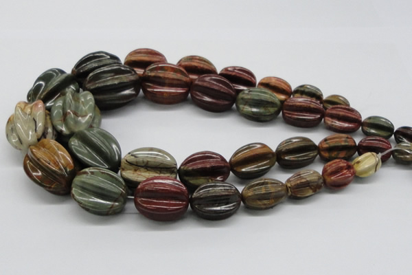 CPJ14 15.5 inches multi size starfruit shaped picasso jasper beads wholesale