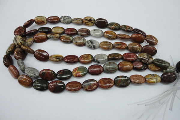 CPJ166 15.5 inches 13*18mm oval picasso jasper gemstone beads