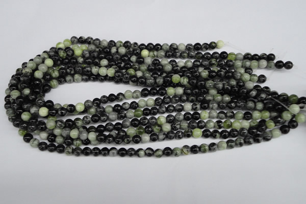 CPJ202 15.5 inches 6mm round green picasso jasper beads