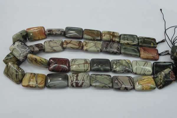 CPJ31 15.5 inches 18*25mm rectangle picasso jasper beads wholesale