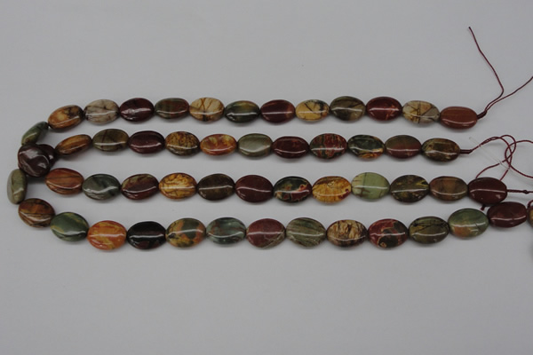 CPJ402 15 inches 12*16mm oval picasso jasper gemstone beads