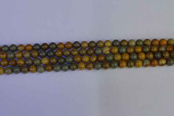 CPJ451 15.5 inches 6mm round wildhorse picture jasper beads