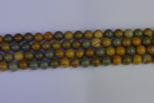CPJ454 15.5 inches 12mm round wildhorse picture jasper beads