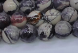 CPJ604 15.5 inches 12mm round purple striped jasper beads wholesale