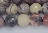 CPJ613 15.5 inches 10mm faceted round purple striped jasper beads