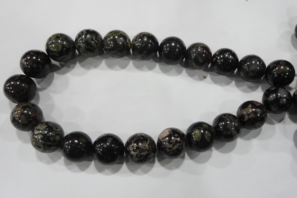 CPM07 15.5 inches 18mm round plum blossom jade beads wholesale