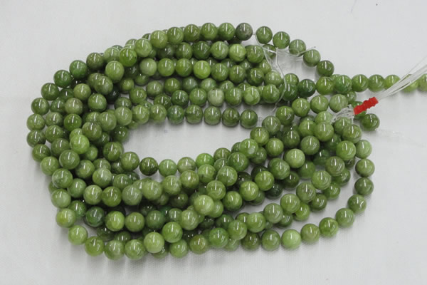 CPO02 15.5 inches 8mm round olivine gemstone beads wholesale