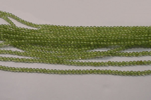 CPO100 15 inches 2mm round natural peridot beads wholesale